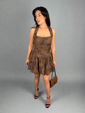 VINTAGE FLORAL HALTER DRESS